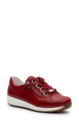 ara Ollie Lace-Up Sneaker Red at Nordstrom,