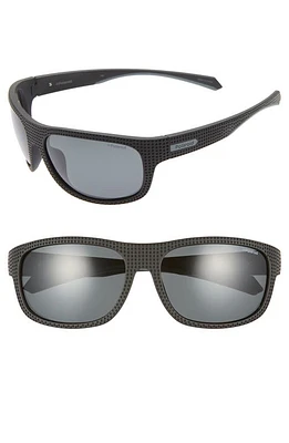 Polaroid Plastic Wrap 63mm Polarized Sunglasses in Black at Nordstrom