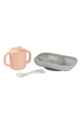 BEABA Sips & Bites 3-Piece Silicone Feeding Set in Rose at Nordstrom