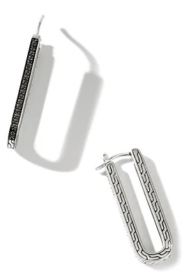 John Hardy Carved Chain Hoop Earrings in Black at Nordstrom