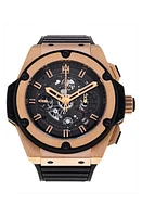 Watchfinder & Co. Hublot Preowned Unico Rubber Strap Chronograph Watch, 48mm in Black at Nordstrom