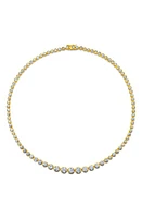 Crislu Graduated Bezel Necklace in Gold at Nordstrom