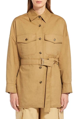 Weekend Max Mara Vicario Tie Waist Coat Beige at Nordstrom,