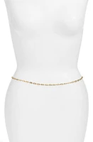 VIDAKUSH Rectangular Crystal Station Belly Chain in Clear/Gold at Nordstrom