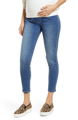 Angel Maternity High Waist Crop Maternity Jeans in Denim Blue at Nordstrom, Size X-Small