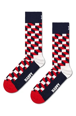 Happy Socks Assorted 3-Pack Optic Filled Crew Socks in Navy at Nordstrom