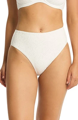 Sea Level Interlace Retro High Waist Bikini Bottoms at Nordstrom, Us