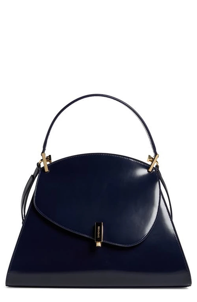 FERRAGAMO Medium Prisma Leather Top Handle Bag in Midnight at Nordstrom