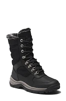 Timberland White Ledge Faux Shearling Insulated Waterproof Hiking Boot Black Full Grain at Nordstrom,