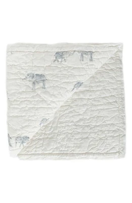 Pehr Follow Me Quilted Organic Cotton Baby Blanket in Follow Me Elephant at Nordstrom