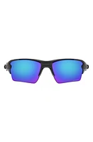 Oakley Flak 2.0 XL 59mm Polarized Sport Wrap Sunglasses in Black/prizm Sapphire Iridium at Nordstrom