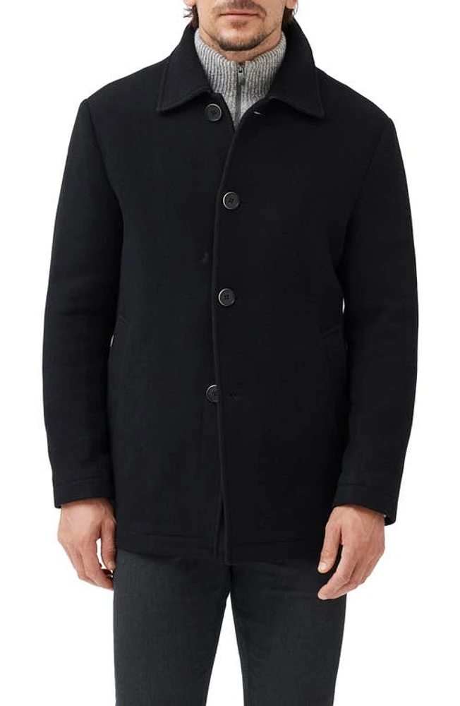 Rodd & Gunn Berkely Wool Blend City Coat in Pitch at Nordstrom, Size Small