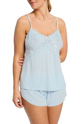 Fleur'T Whisper Pointelle Lace Trim Short Pajamas at Nordstrom,