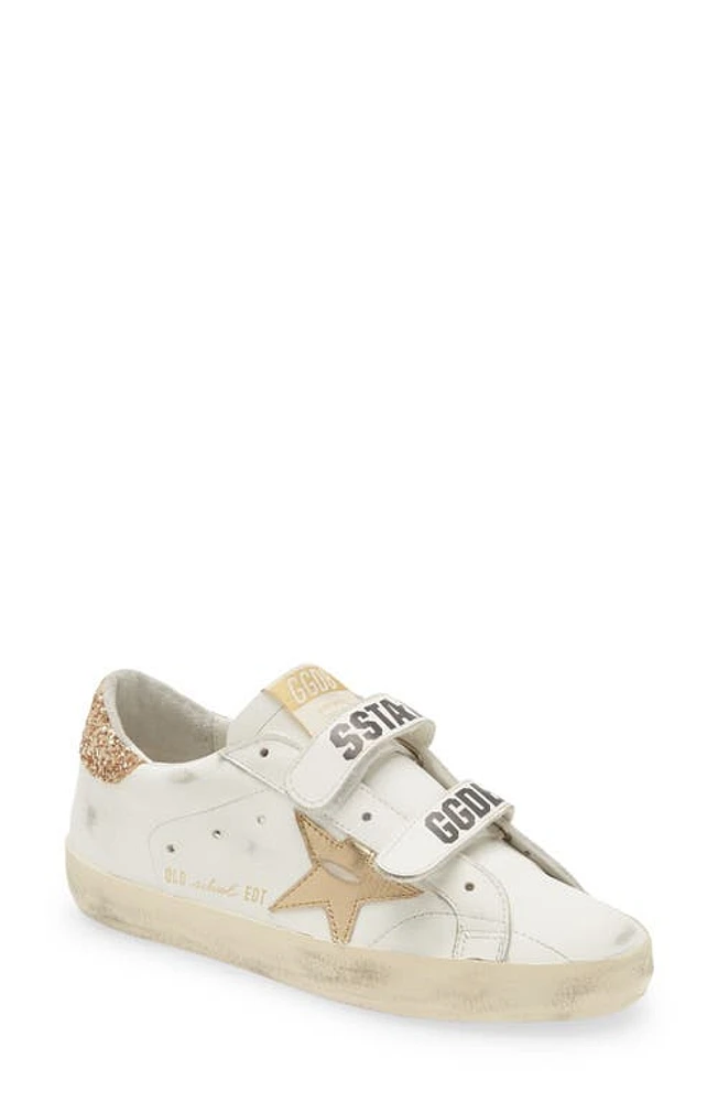 Golden Goose Old School Low Top Sneaker in White/Gold at Nordstrom, Size 11Us