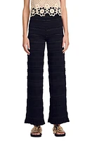 sandro Frill Knit Pants in Black at Nordstrom, Size 4