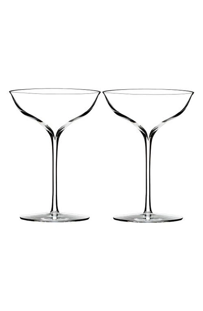 Waterford Elegance Set of 2 Fine Crystal Champagne Coupes in Clear at Nordstrom