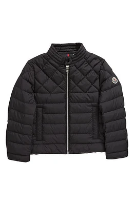 Moncler Kids' Clean the Quilted Down Biker Jacket Black at Nordstrom,