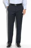 Canali Wool Flat Front Trousers Navy at Nordstrom, X R