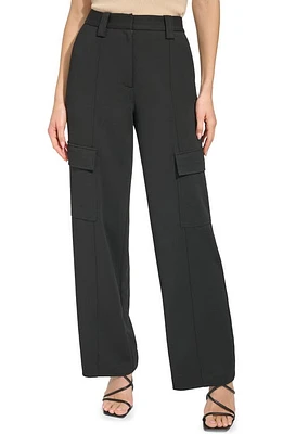 DKNY Straight Leg Crepe Cargo Pants at Nordstrom,