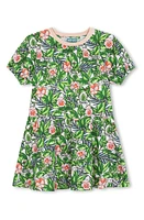 KENZO Kids' Foliage Print Cotton T-Shirt Dress 66F-Mint Green at Nordstrom, Y