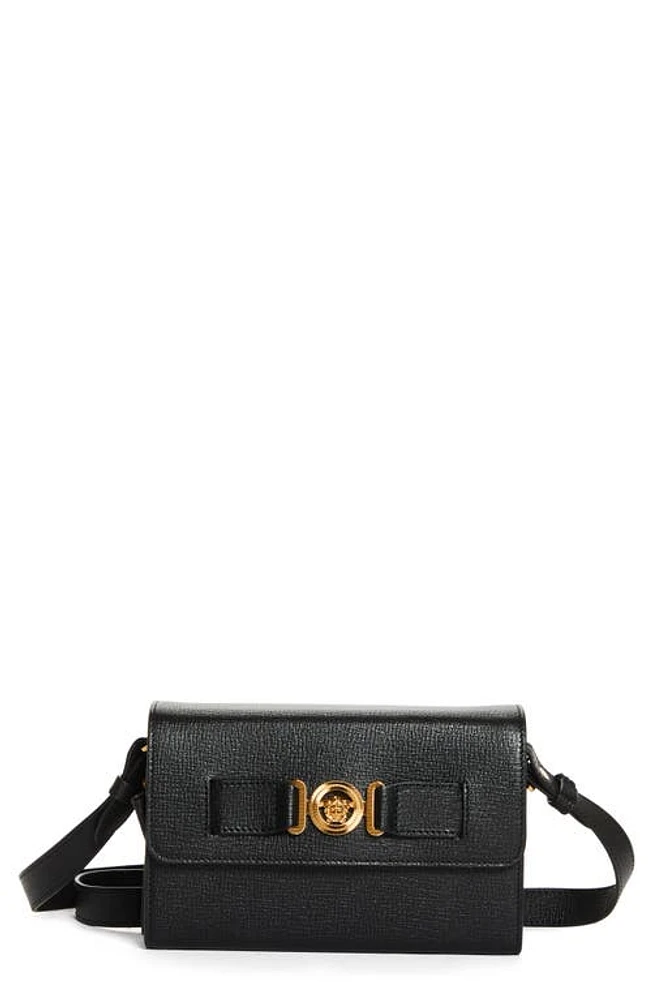 Versace Medusa Biggie Crossbody Bag in Black-Versace Gold at Nordstrom