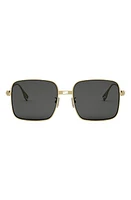 'Fendi Baguette 55mm Geometric Sunglasses in Shiny Endura Gold /Smoke at Nordstrom