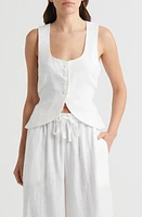 Faithfull the Brand Stanze Linen Vest in White at Nordstrom, Size X-Large