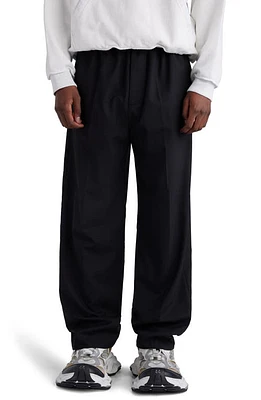 Balenciaga Elastic Waist Wool Ripstop Pants Black at Nordstrom, Us