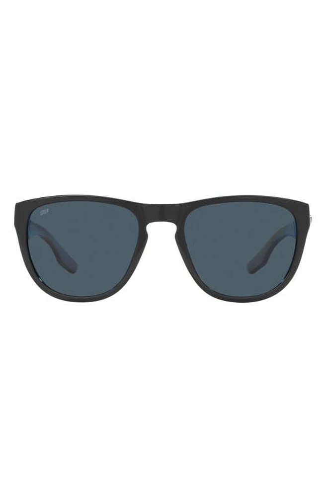 Costa Del Mar Irie 55mm Polarized Pilot Sunglasses in Black at Nordstrom