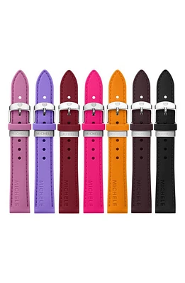 MICHELE Into the Garden Assorted 7-Pack 16mm Silicone Watch Strap Gift Set in Pink Multi at Nordstrom