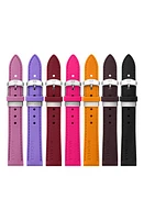 MICHELE Into the Garden Assorted 7-Pack 16mm Silicone Watch Strap Gift Set in Pink Multi at Nordstrom