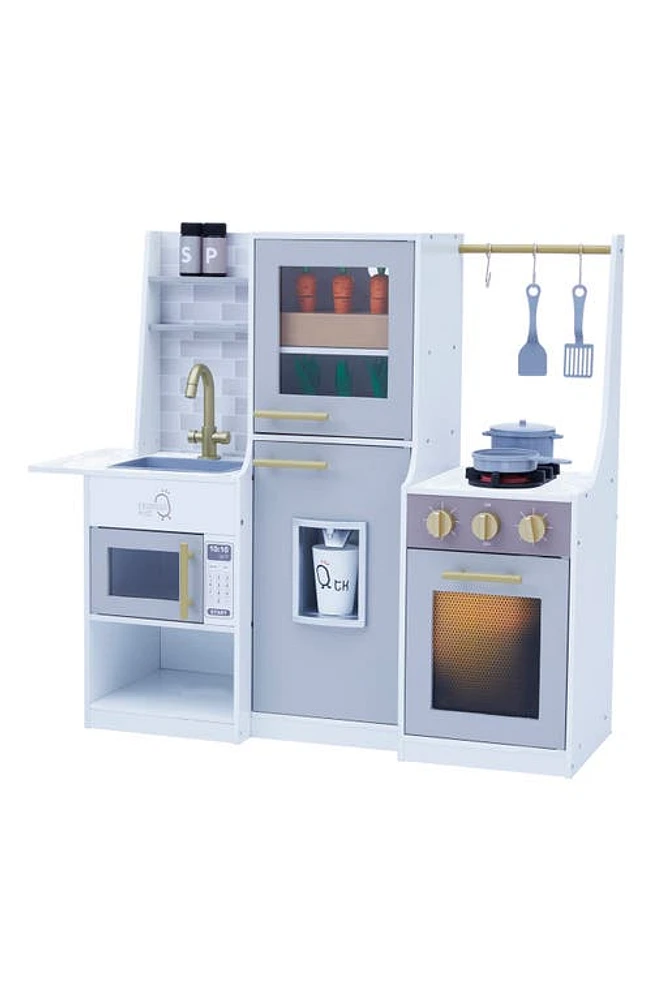 Teamson Kids Little Chef Lyon Kitchen & Hydroponic Garden Playset in Grey at Nordstrom