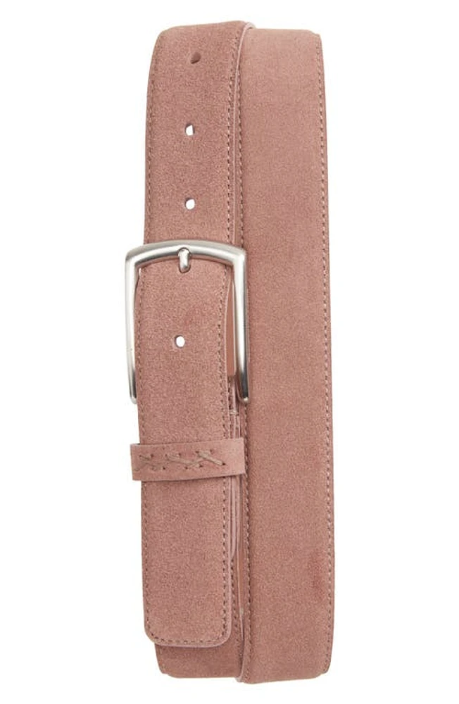 ZEGNA Free Vicuna Lined Suede Belt Grey at Nordstrom,