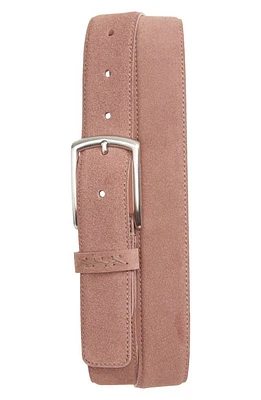 ZEGNA Free Vicuna Lined Suede Belt Grey at Nordstrom,