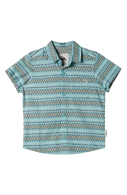 Quiksilver Kids' Vibrations Short Sleeve Woven Shirt Marine Blue at Nordstrom,