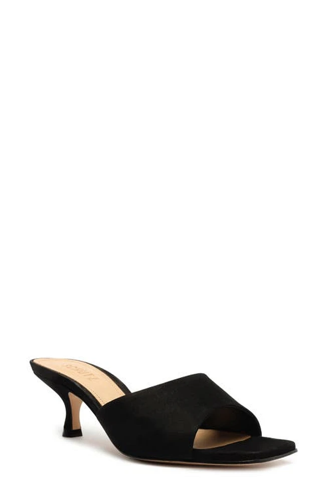 Schutz Dethalia Kitten Heel Slide Sandal Black at Nordstrom,