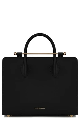 Strathberry Midi Leather Tote in Black at Nordstrom