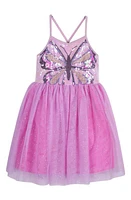 Zunie Kids' Sequin Butterfly Taffeta Dress Orchid at Nordstrom,