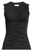 Ulla Johnson Kyla Ruched Sleeveless Cotton Top at Nordstrom,