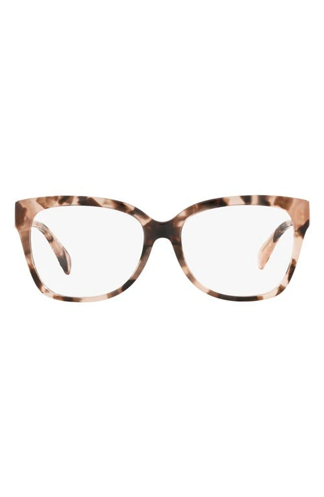 Michael Kors Palawan 54mm Square Optical Glasses in Pink Tortoise at Nordstrom