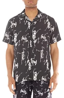 Cult of Individuality Yakuza Camp Shirt Black at Nordstrom,