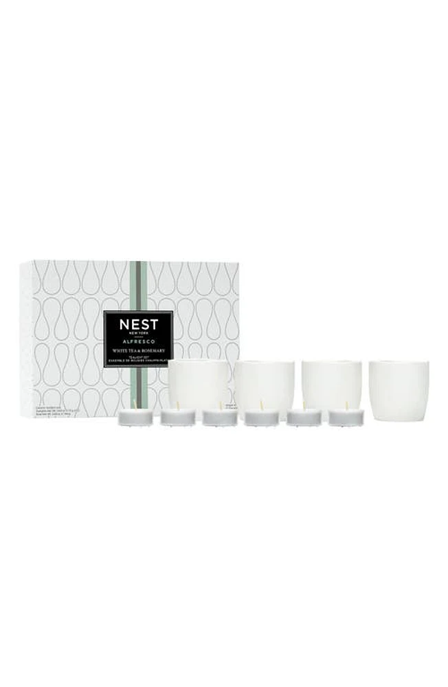 NEST New York White Tea & Rosemary Tealight Candle Set at Nordstrom