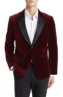 BOSS Hutson Silk Blend Velvet Dinner Jacket Dark at Nordstrom