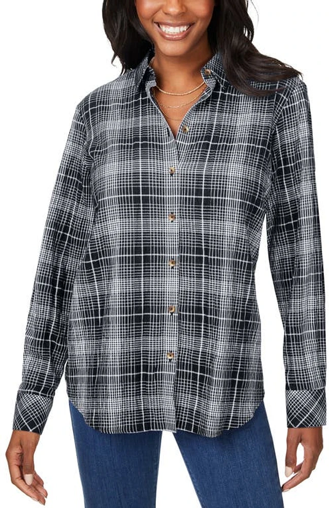 Foxcroft Rhea Plaid Easy Care Button-Up Shirt at Nordstrom,