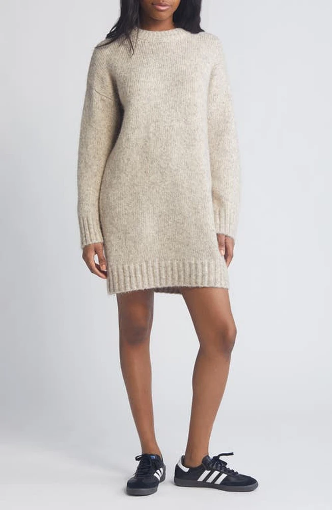 Topshop Oversize Sweater Dress Stone at Nordstrom,