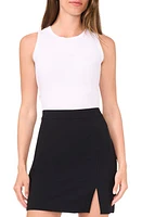 halogen(r) Mixed Media Rib Tank Top at Nordstrom,