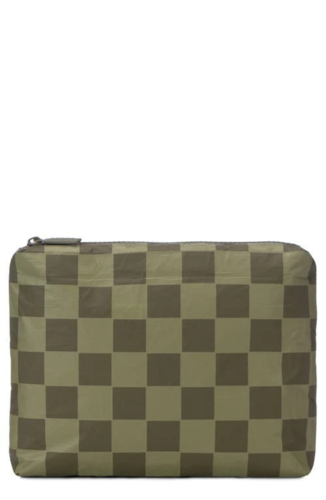 Aloha Collection Small Water Resistant Tyvek Zip Pouch in Limu/Olive at Nordstrom