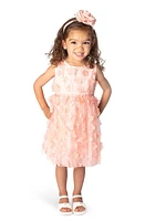 Popatu 3D Flower Tulle Dress Peach at Nordstrom,