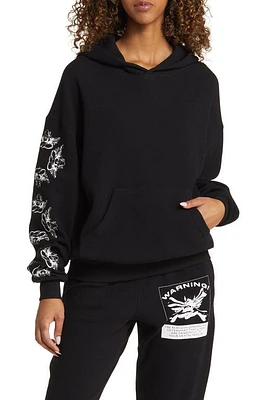 BOYS LIE Up In Smoke Cotton Graphic Hoodie in Black at Nordstrom, Size X-Small