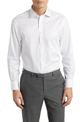 Charles Tyrwhitt Slim Fit Egyptian Cotton Twill Dress Shirt in White at Nordstrom, Size 15 - 33